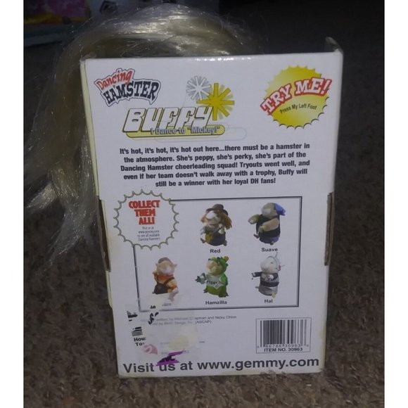 GEMMY Dancing Hamster Buffy Stuffed Animated Plush 2004 Dancing Hamster Plush - Picture 5 of 7